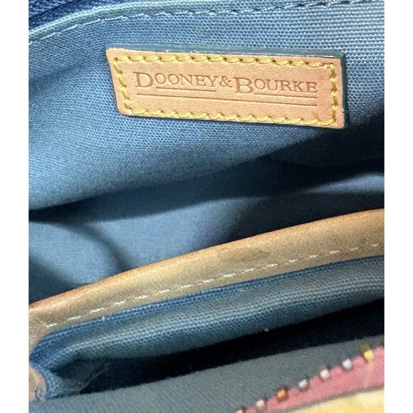 Vintage Dooney & Bourke Rainbow Monogram Shoulder Hand Bag Zipper Purse Y2K - Picture 3 of 9